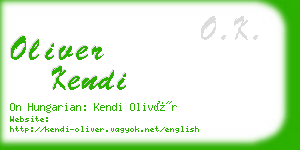 oliver kendi business card